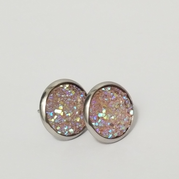 New 3/$20 Druzy Earrings 12mm